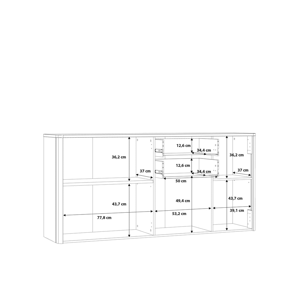 Klara 4 Door 2 Drawer Chest in Grey and Oak - image 11