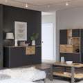 Klara 4 Door 2 Drawer Chest in Grey and Oak - image 5