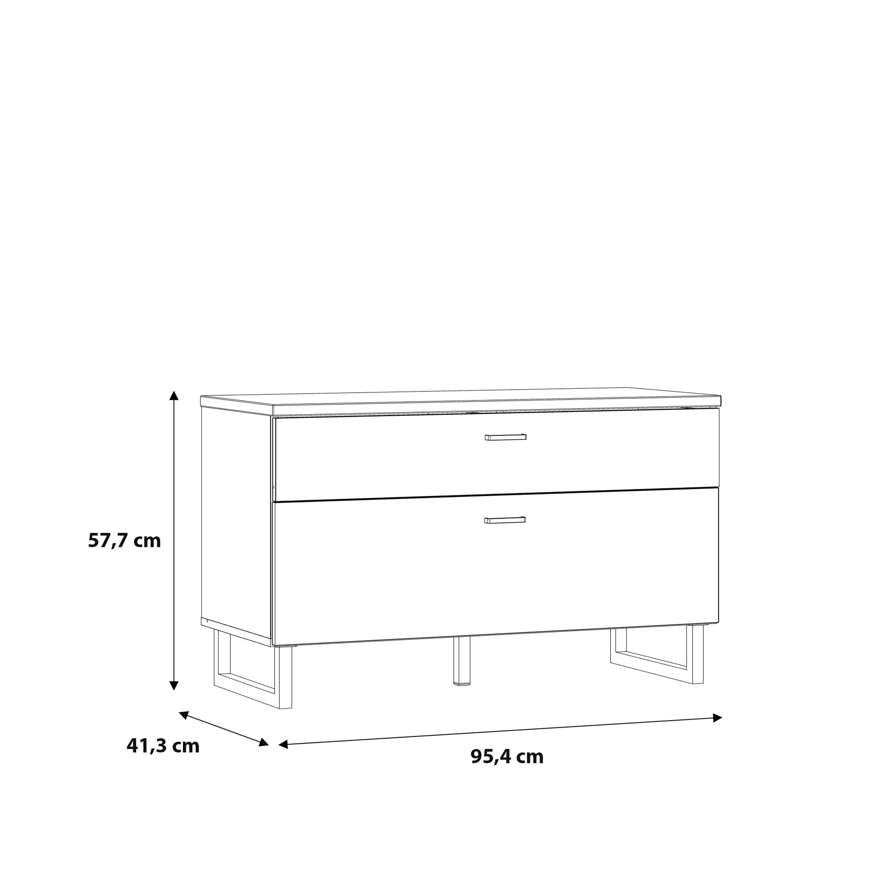 Klara TV Unit with 1 Drawer 1 Flip Door in Grey and Oak - image 7