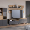 Klara TV Unit with 1 Drawer 2 Flip Doors in Grey and Oak - image 5