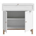 Wensley 2 Door 1 Drawer Console in Light Grey and Oak - image 4
