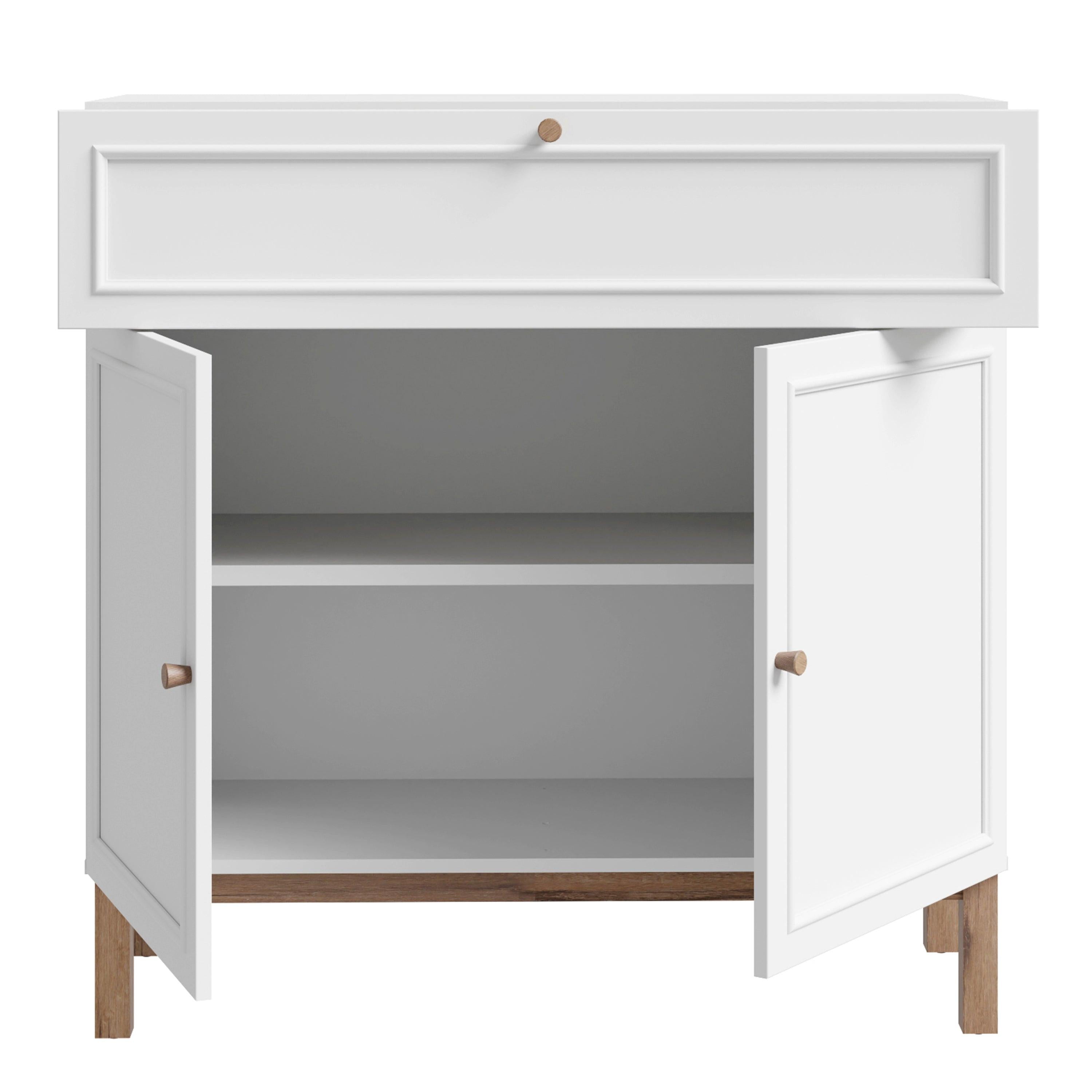 Wensley 2 Door 1 Drawer Console in Light Grey and Oak - image 4