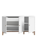 Wensley 3 Door 1 Drawer Sideboard in Light Grey and Oak - image 4