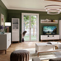 Wensley 3 Door 1 Drawer Sideboard in Light Grey and Oak - image 5