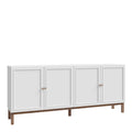 Wensley 4 Door 1 Drawer Sideboard in Light Grey and Oak