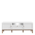 Wensley 2 Door 1 Drawer TV Unit in Light Grey and Oak inc LED Lighting - image 2