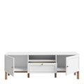 Wensley 2 Door 1 Drawer TV Unit in Light Grey and Oak inc LED Lighting - image 4