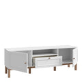 Wensley 2 Door 1 Drawer TV Unit in Light Grey and Oak - image 3