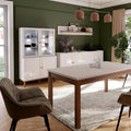 Wensley Display Cabinet with 2 Doors and 2 Glass Doors in Light Grey and Oak inc LED Lighting - image 5
