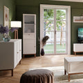 Wensley Display Cabinet with 1 Door 1 Drawer and 1 Glass Door in Light Grey and Oak - image 5