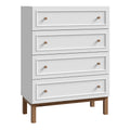 Wensley 4 Drawer Chest in Light Grey and Oak