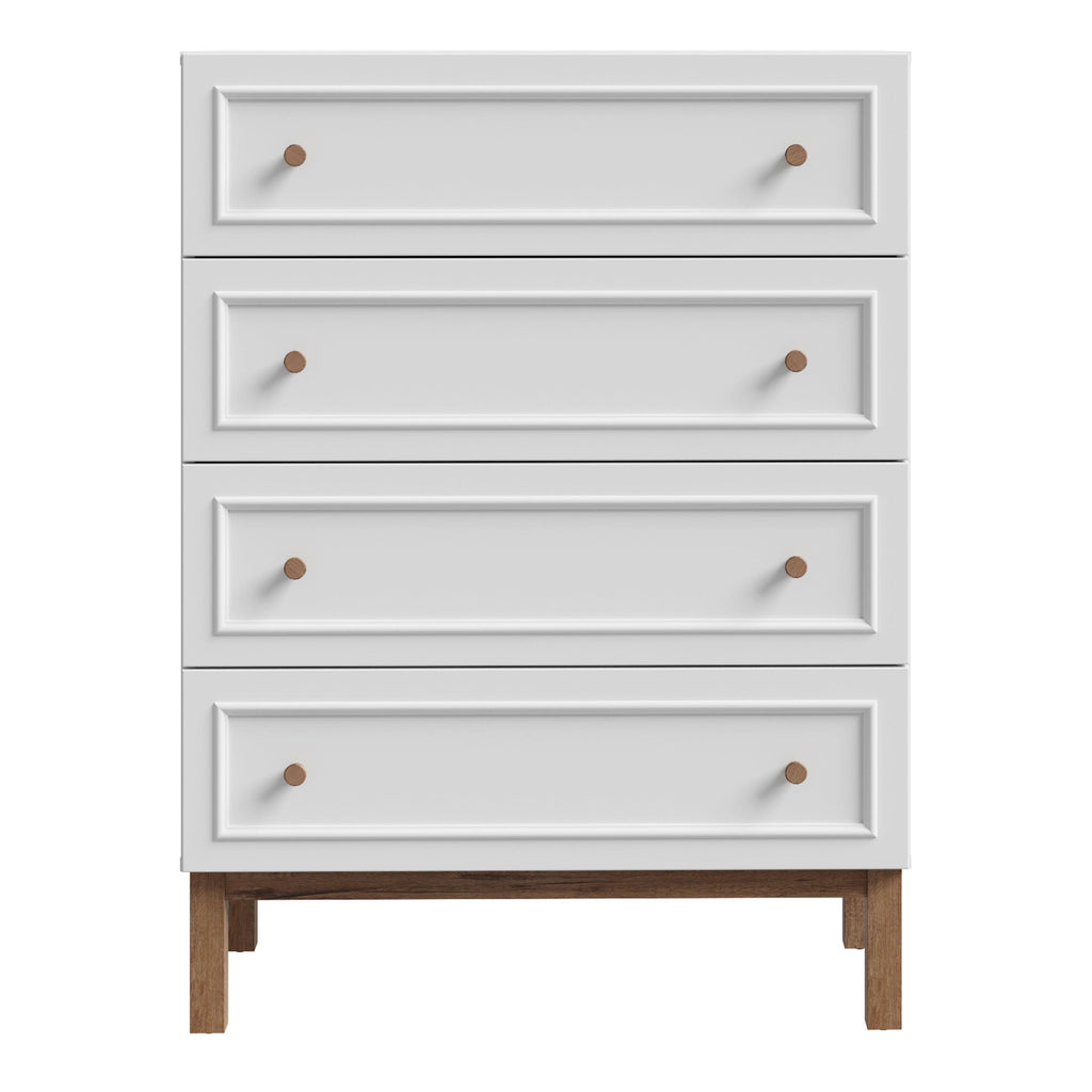 Wensley 4 Drawer Chest in Light Grey and Oak - image 2