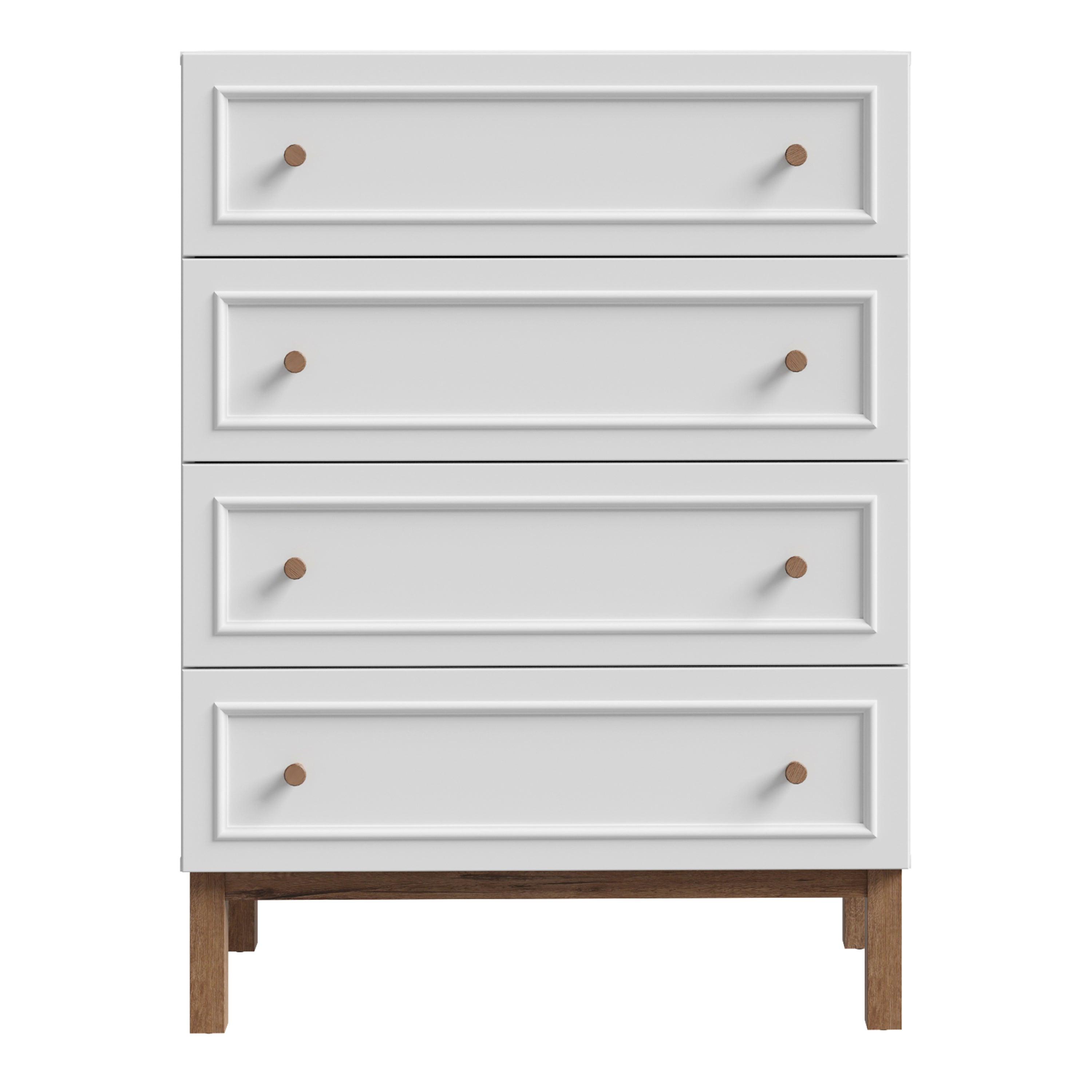 Wensley 4 Drawer Chest in Light Grey and Oak - image 2