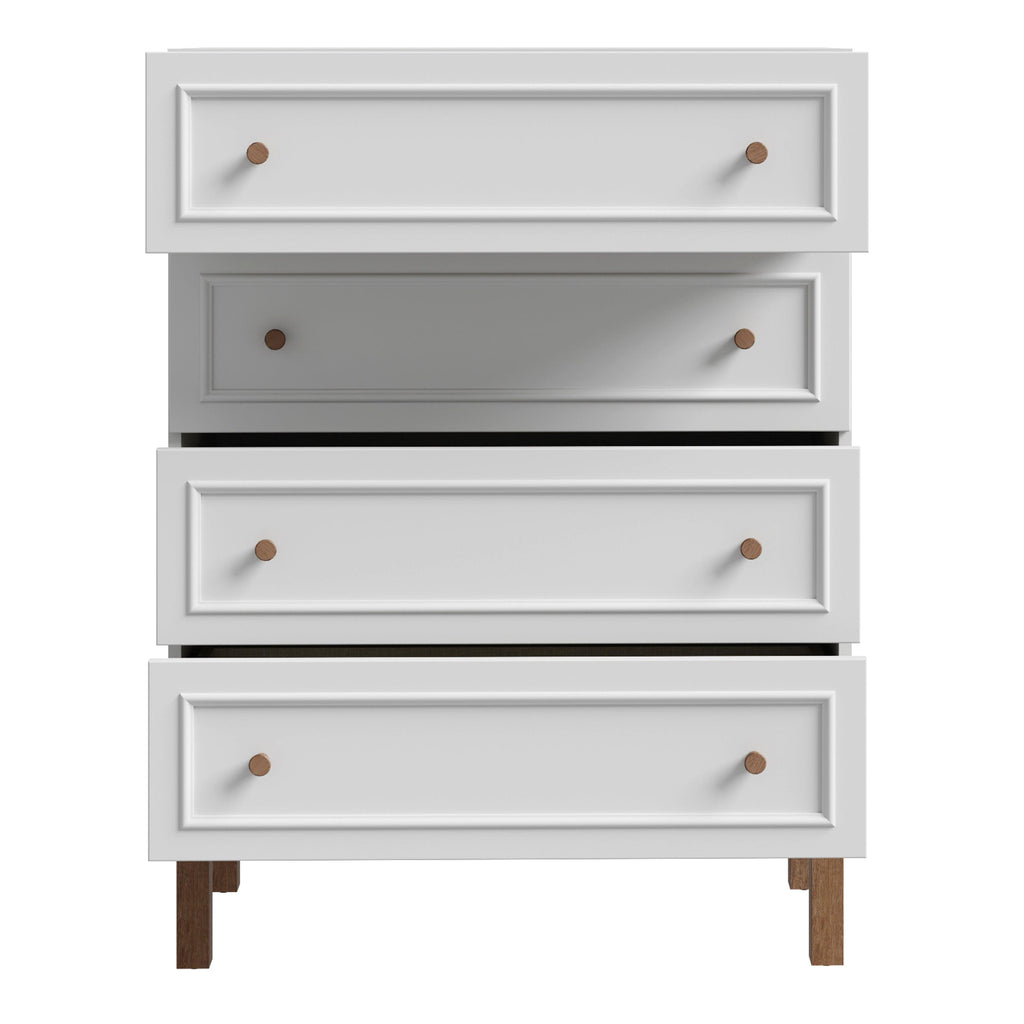 Wensley 4 Drawer Chest in Light Grey and Oak - image 4