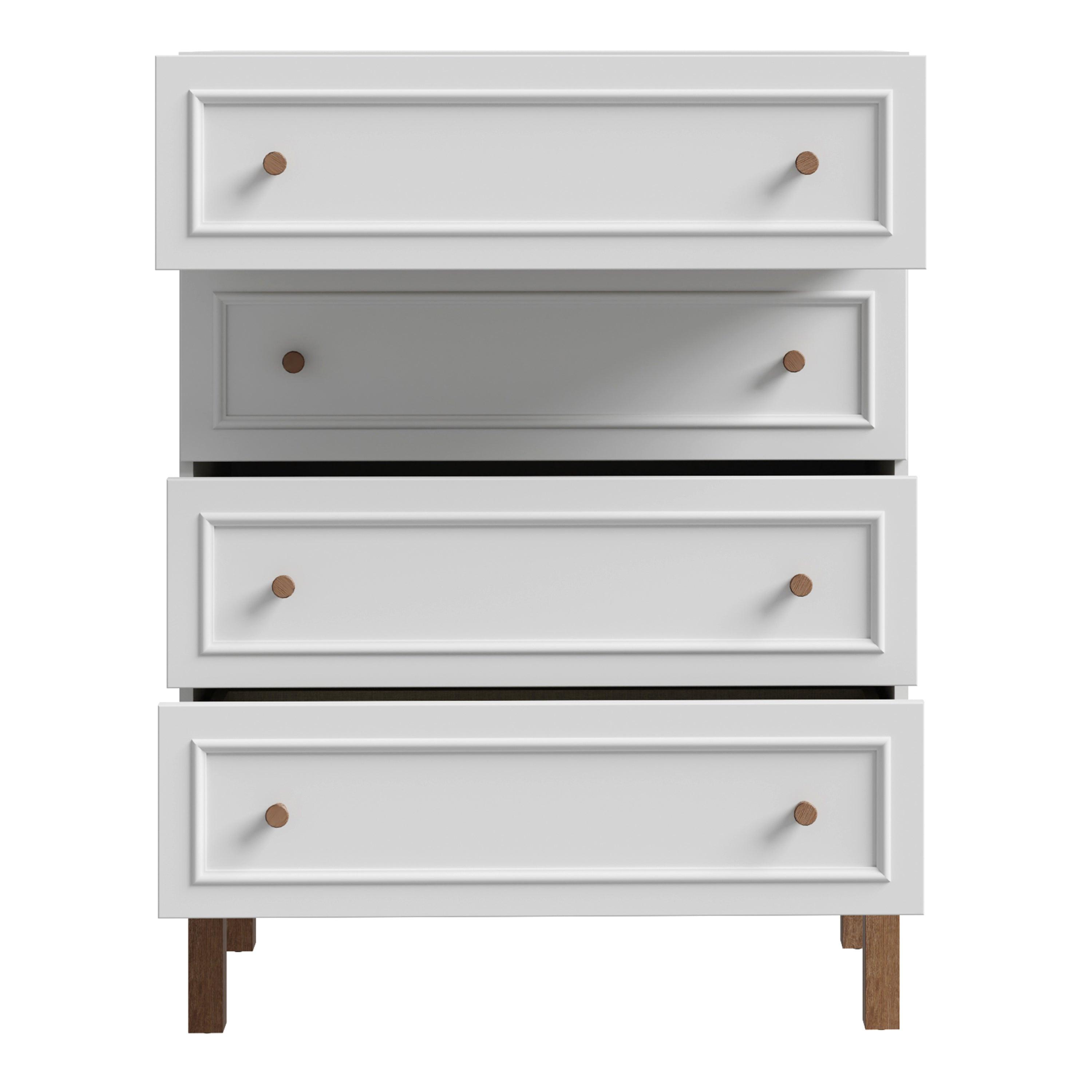 Wensley 4 Drawer Chest in Light Grey and Oak - image 4