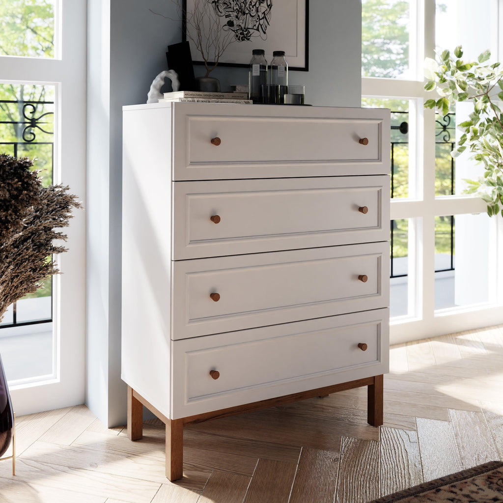 Wensley 4 Drawer Chest in Light Grey and Oak - image 8