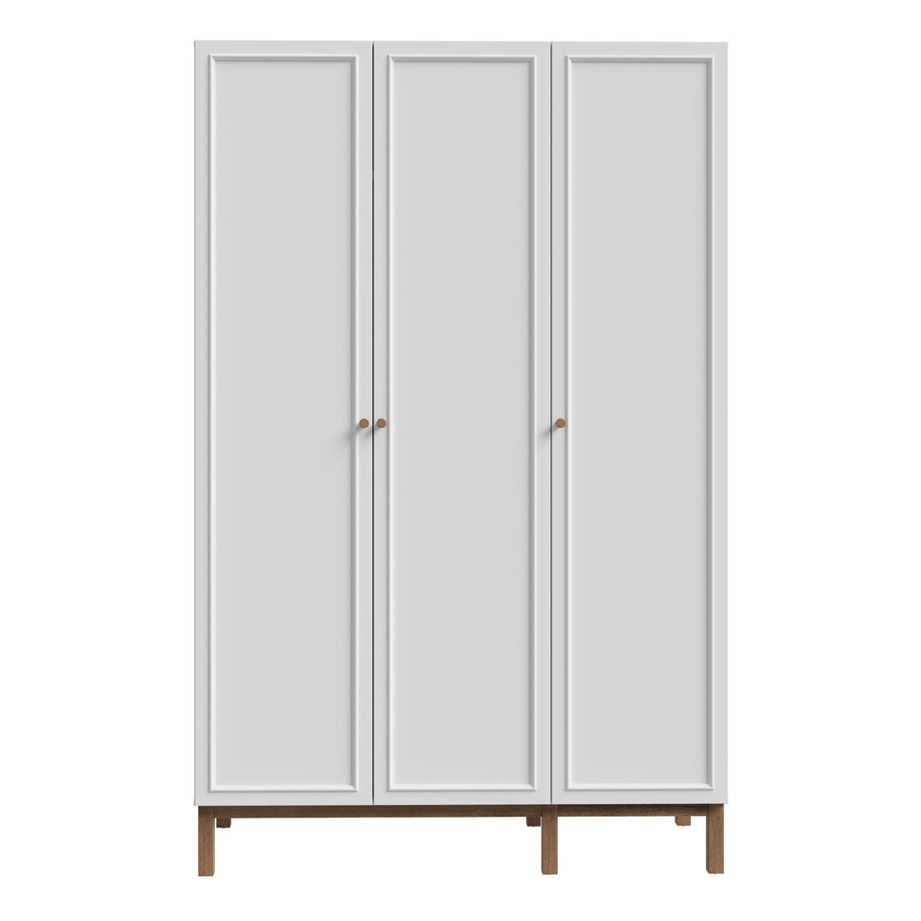 Wensley 3 Door Wardrobe in Light Grey and Oak - image 2