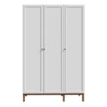 Wensley 3 Door Wardrobe in Light Grey and Oak - image 2