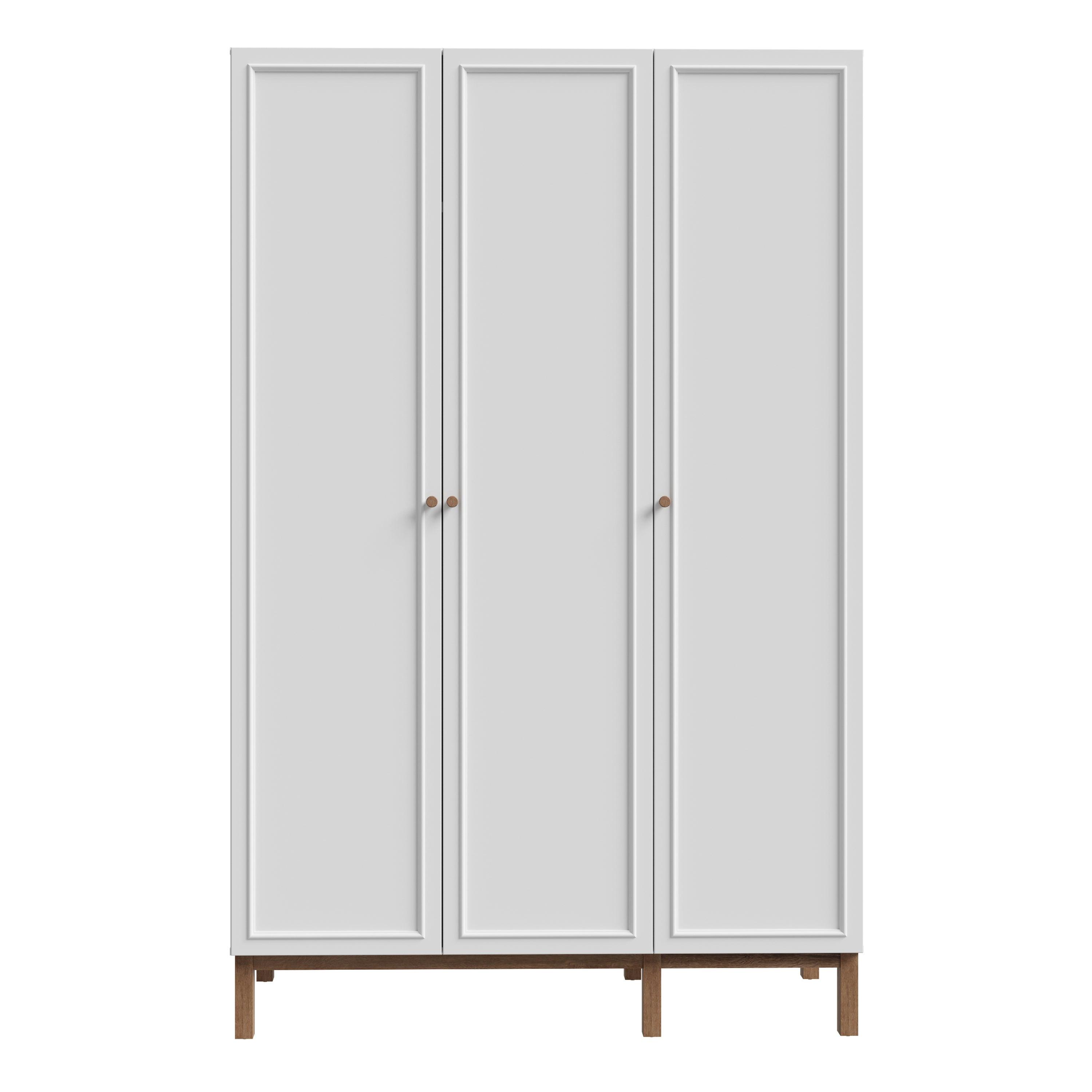 Wensley 3 Door Wardrobe in Light Grey and Oak - image 2