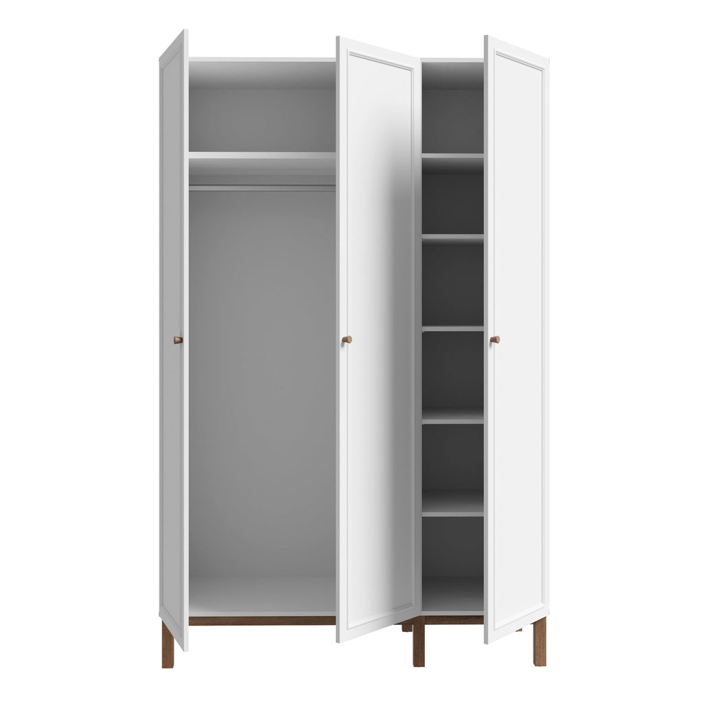 Wensley 3 Door Wardrobe in Light Grey and Oak - image 4