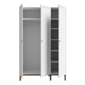 Wensley 3 Door Wardrobe in Light Grey and Oak - image 4