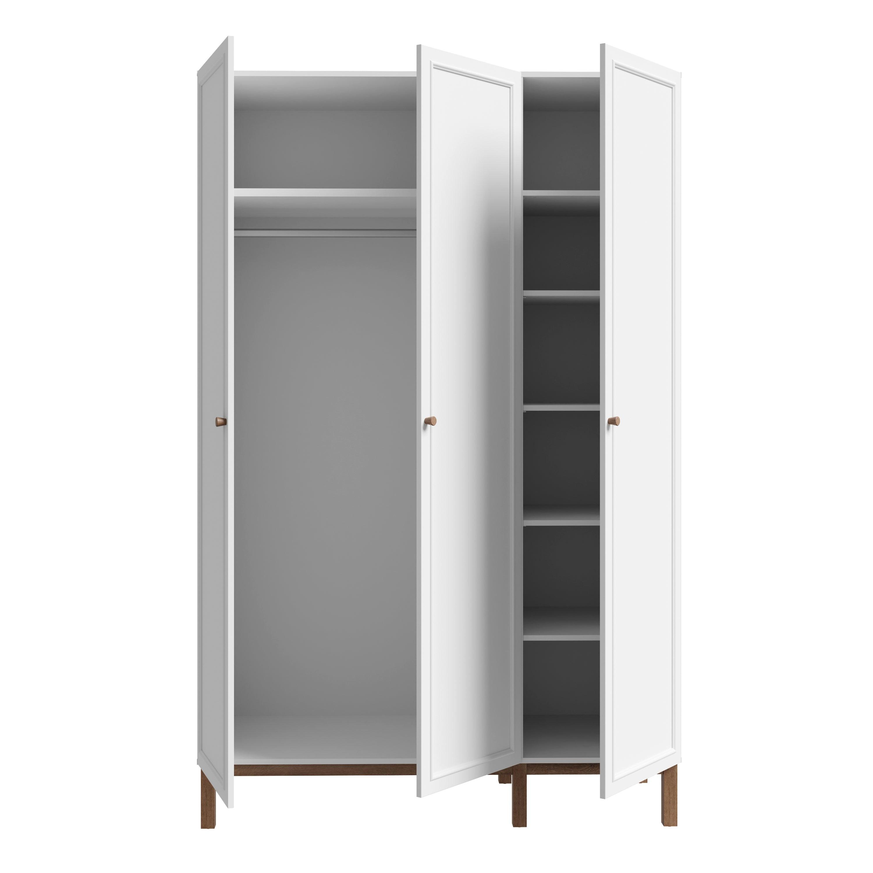 Wensley 3 Door Wardrobe in Light Grey and Oak - image 4