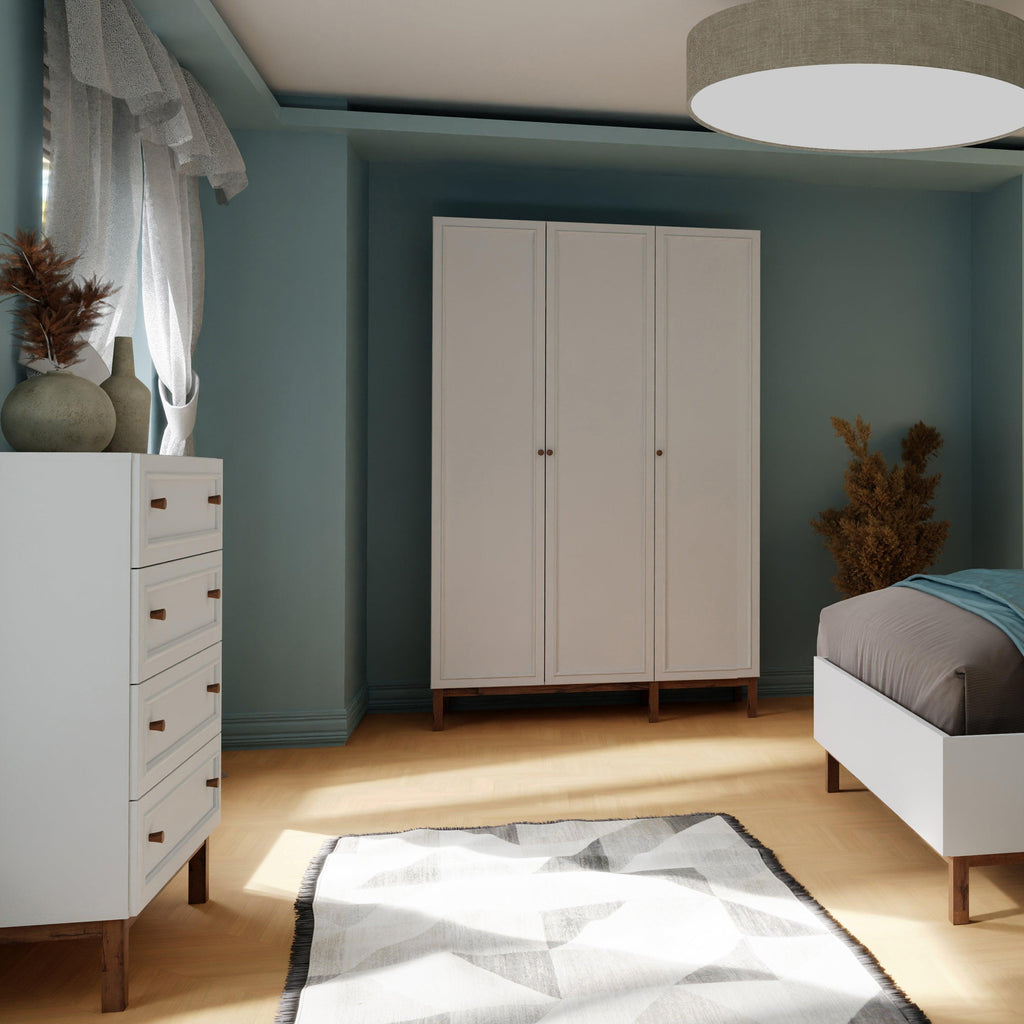 Wensley 3 Door Wardrobe in Light Grey and Oak - image 6