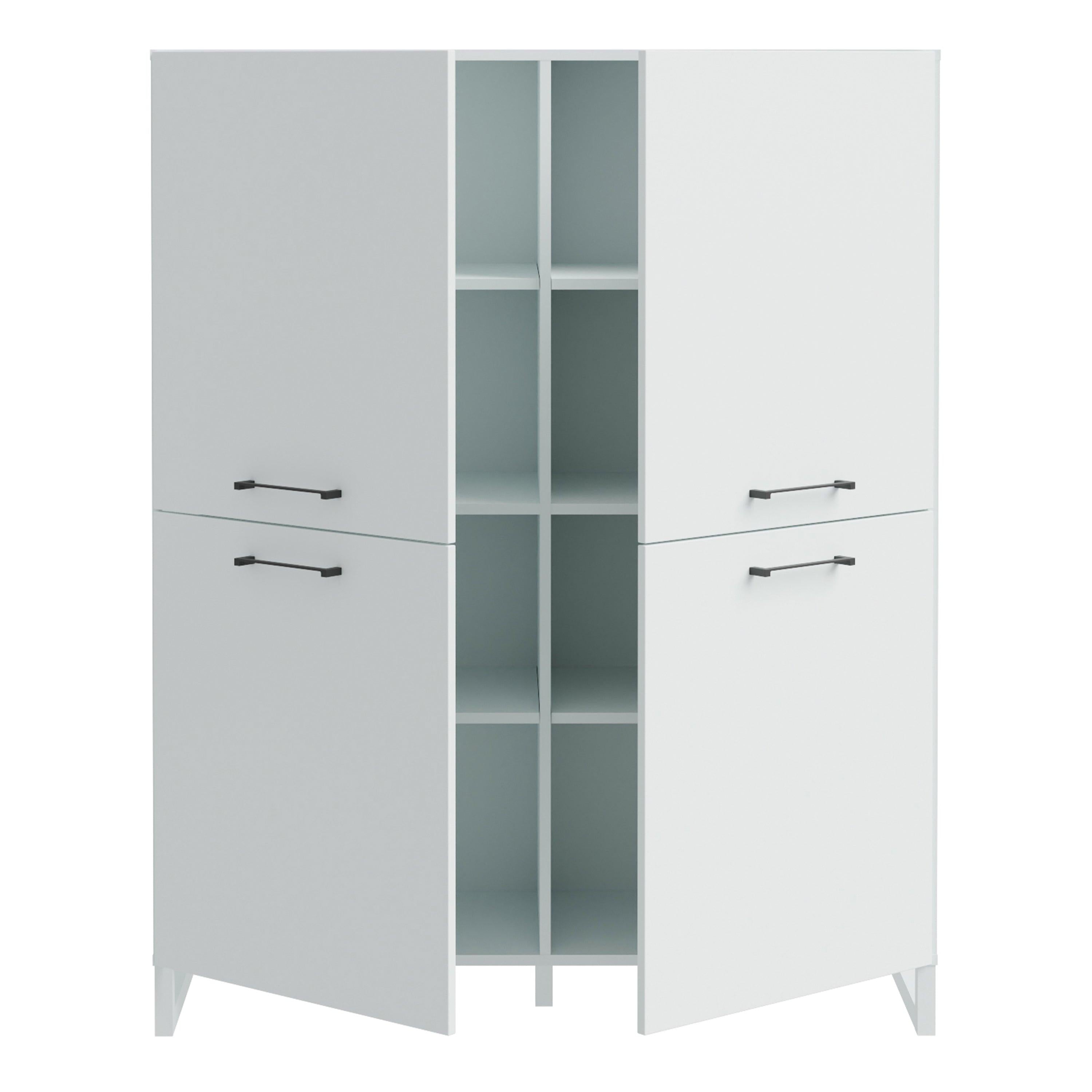 Sali 4 Door Highboard in Light Grey - image 4