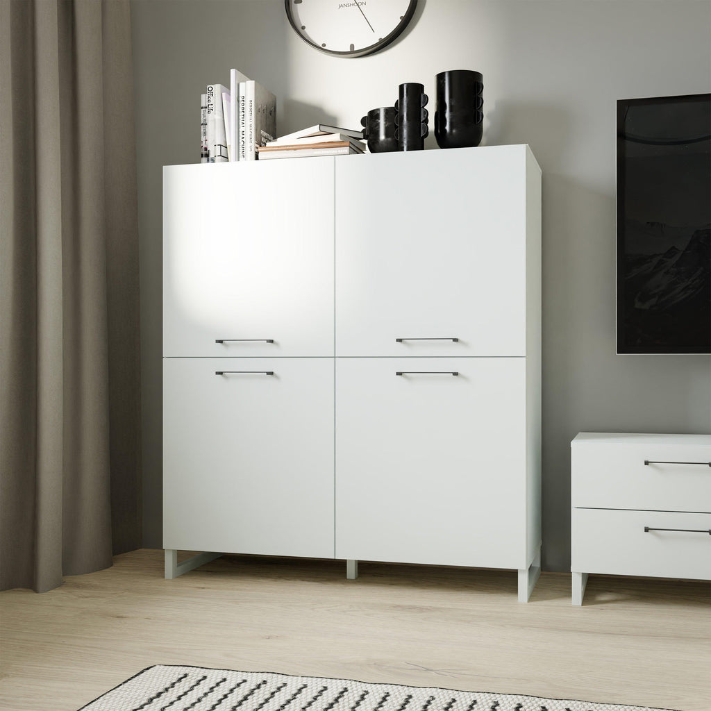 Sali 4 Door Highboard in Light Grey - image 6