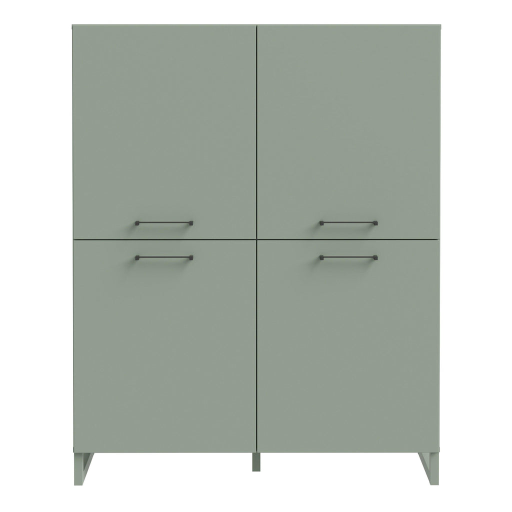 Sali 4 Door Highboard in Sage Green - image 2