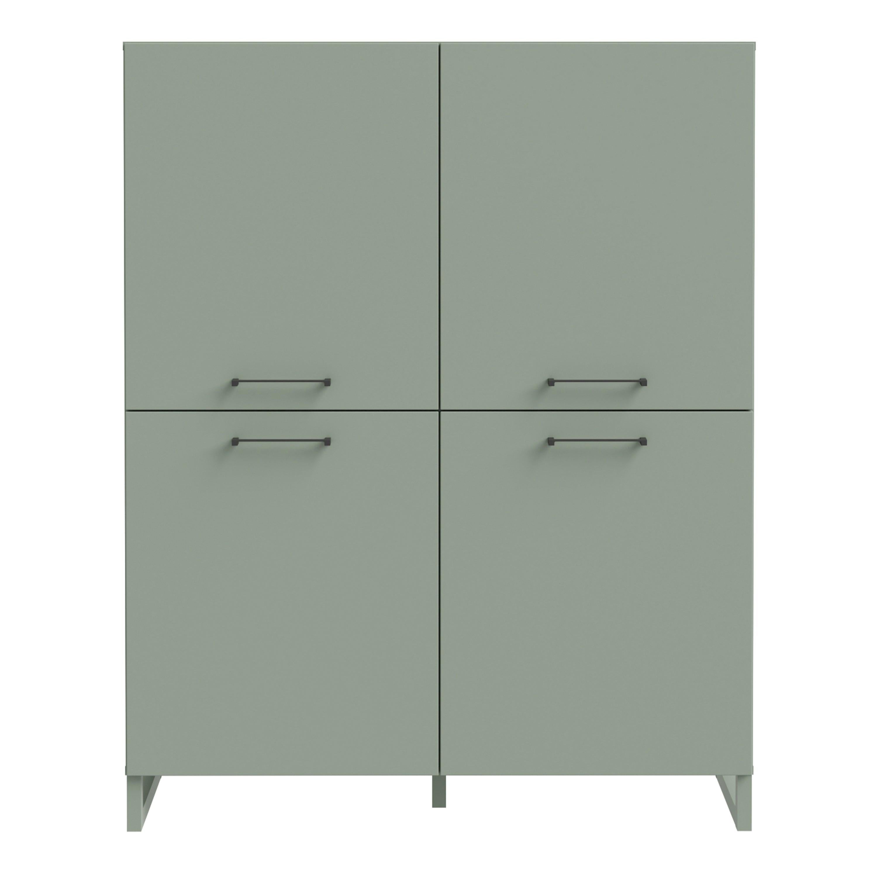 Sali 4 Door Highboard in Sage Green - image 2