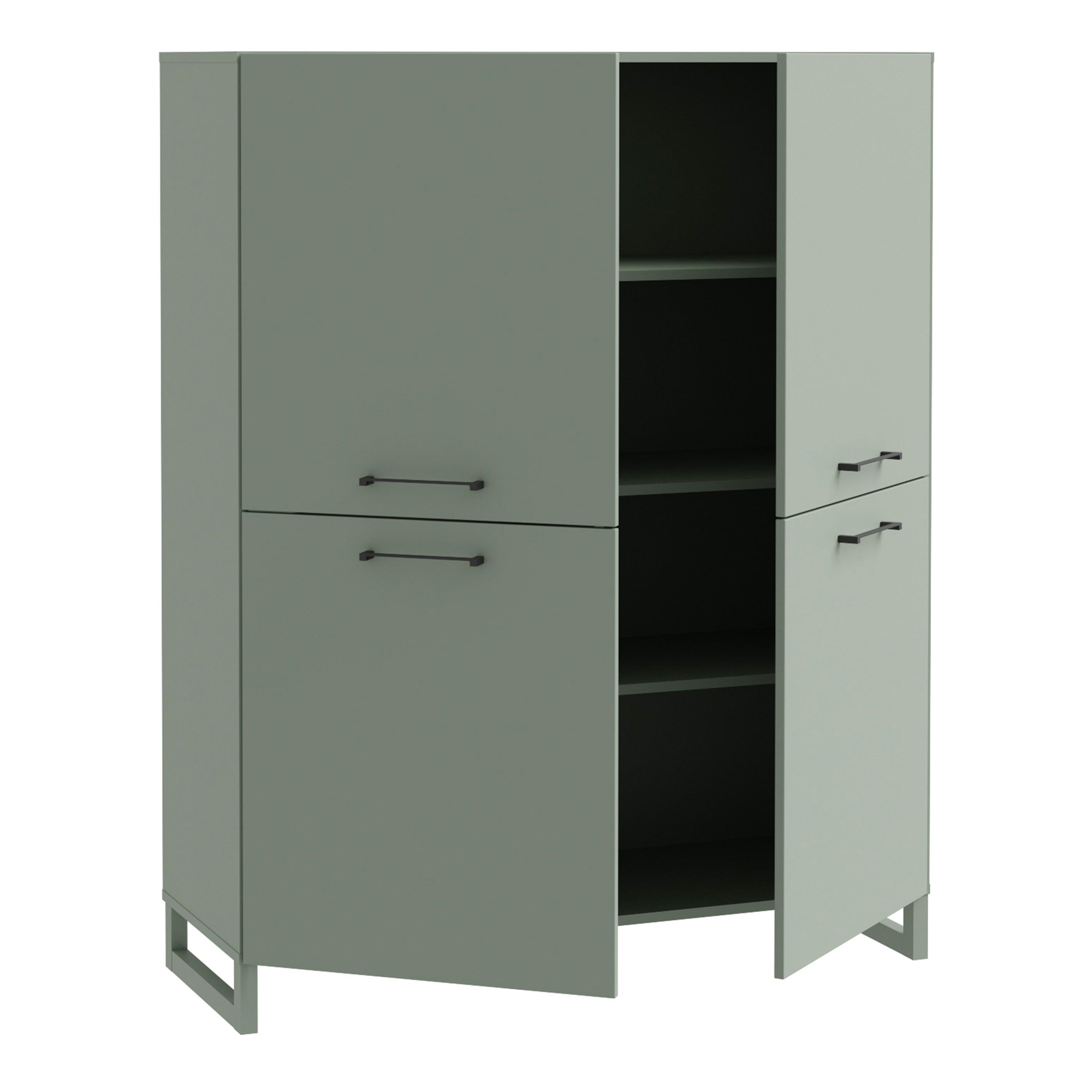 Sali 4 Door Highboard in Sage Green - image 3