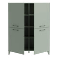 Sali 4 Door Highboard in Sage Green - image 4
