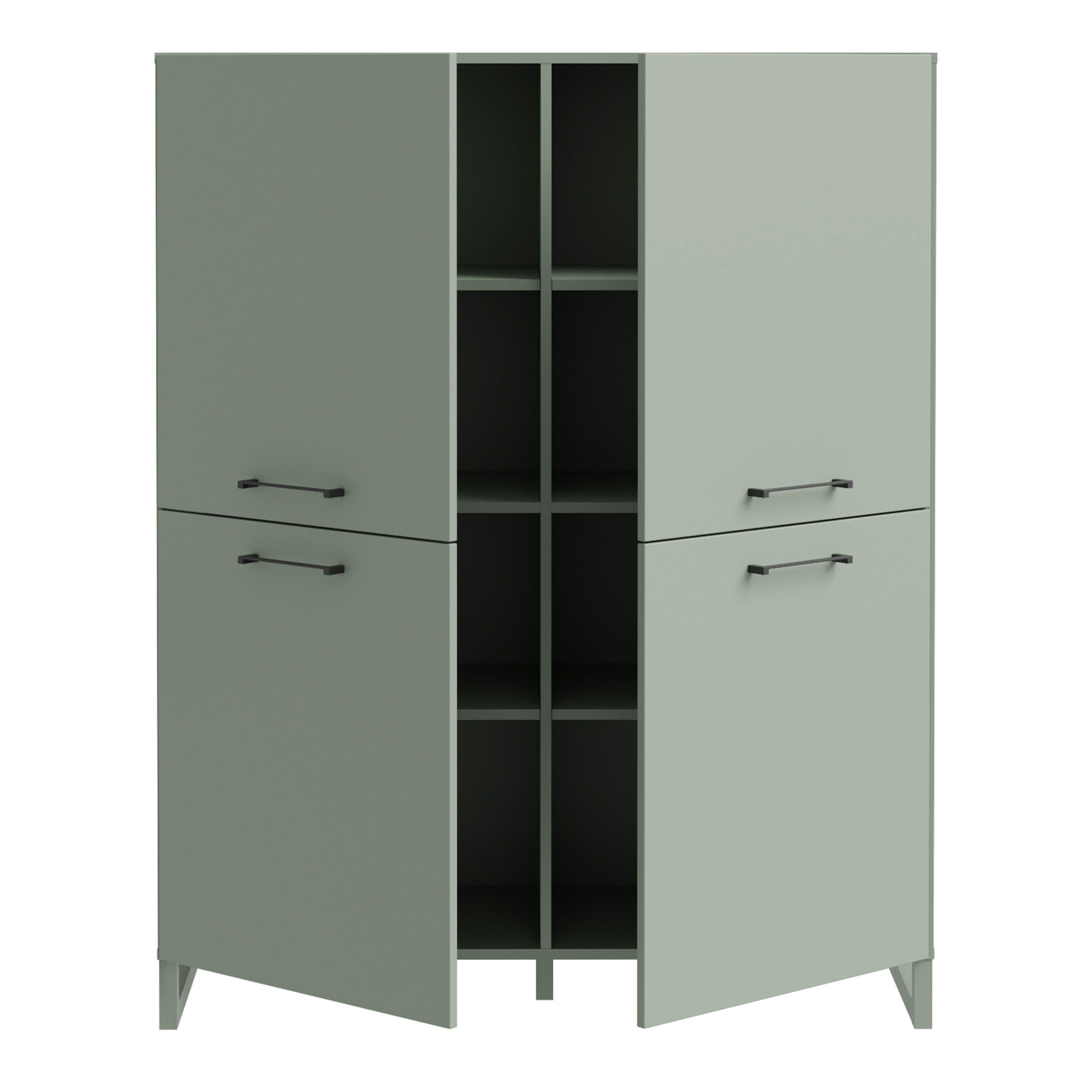 Sali 4 Door Highboard in Sage Green - image 4