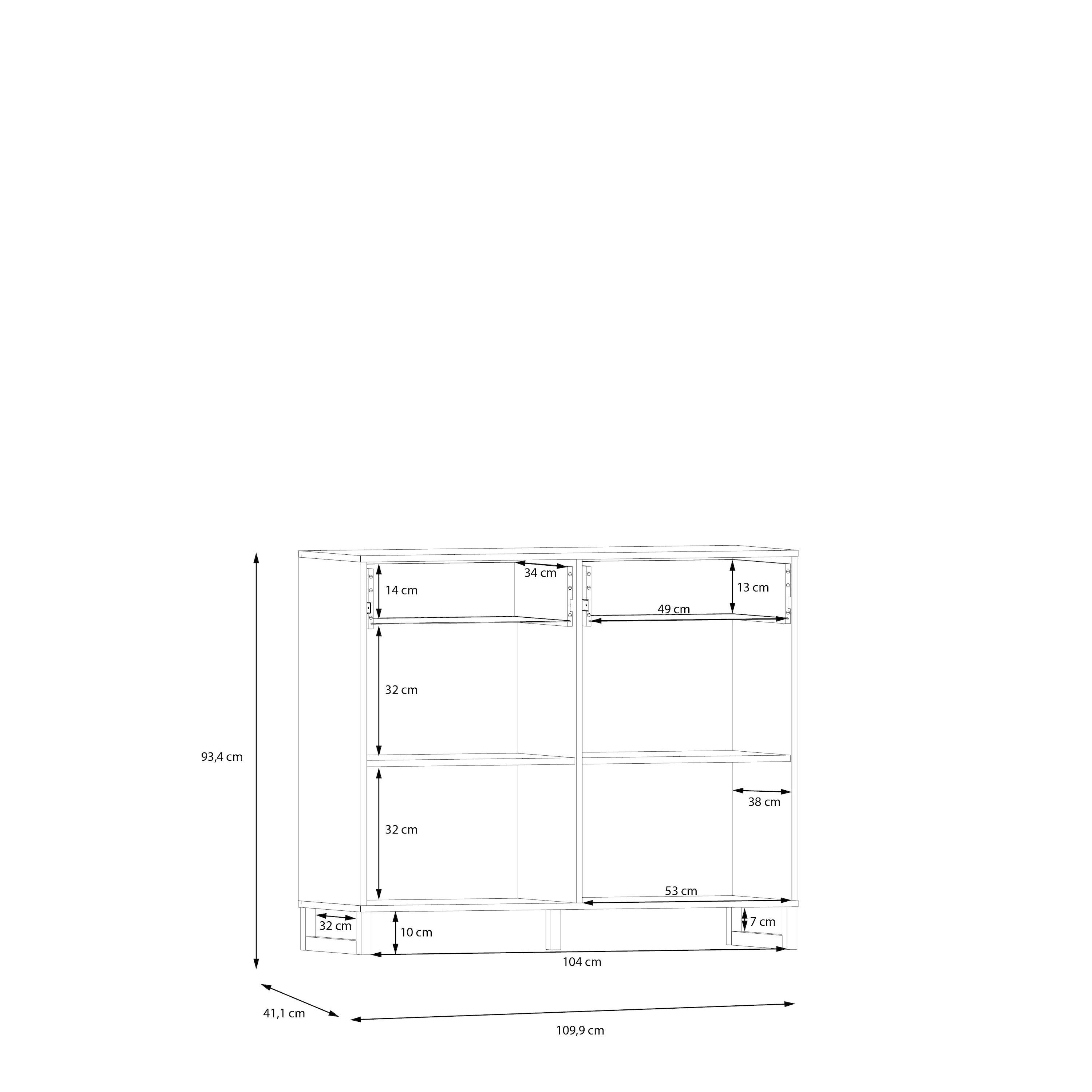 Sali 2 Door 2 Drawer Chest in Light Grey - image 9