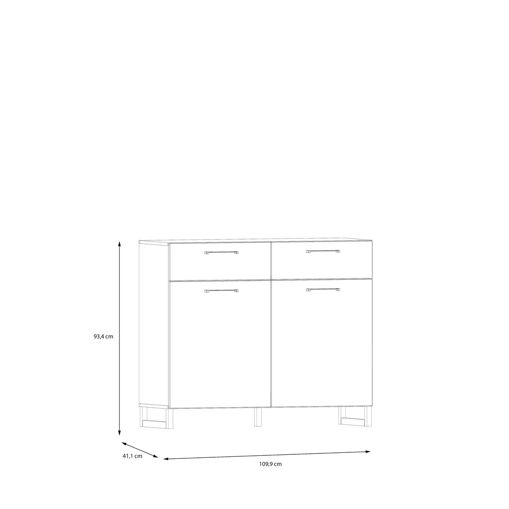 Sali 2 Door 2 Drawer Chest in Sage Green - image 8