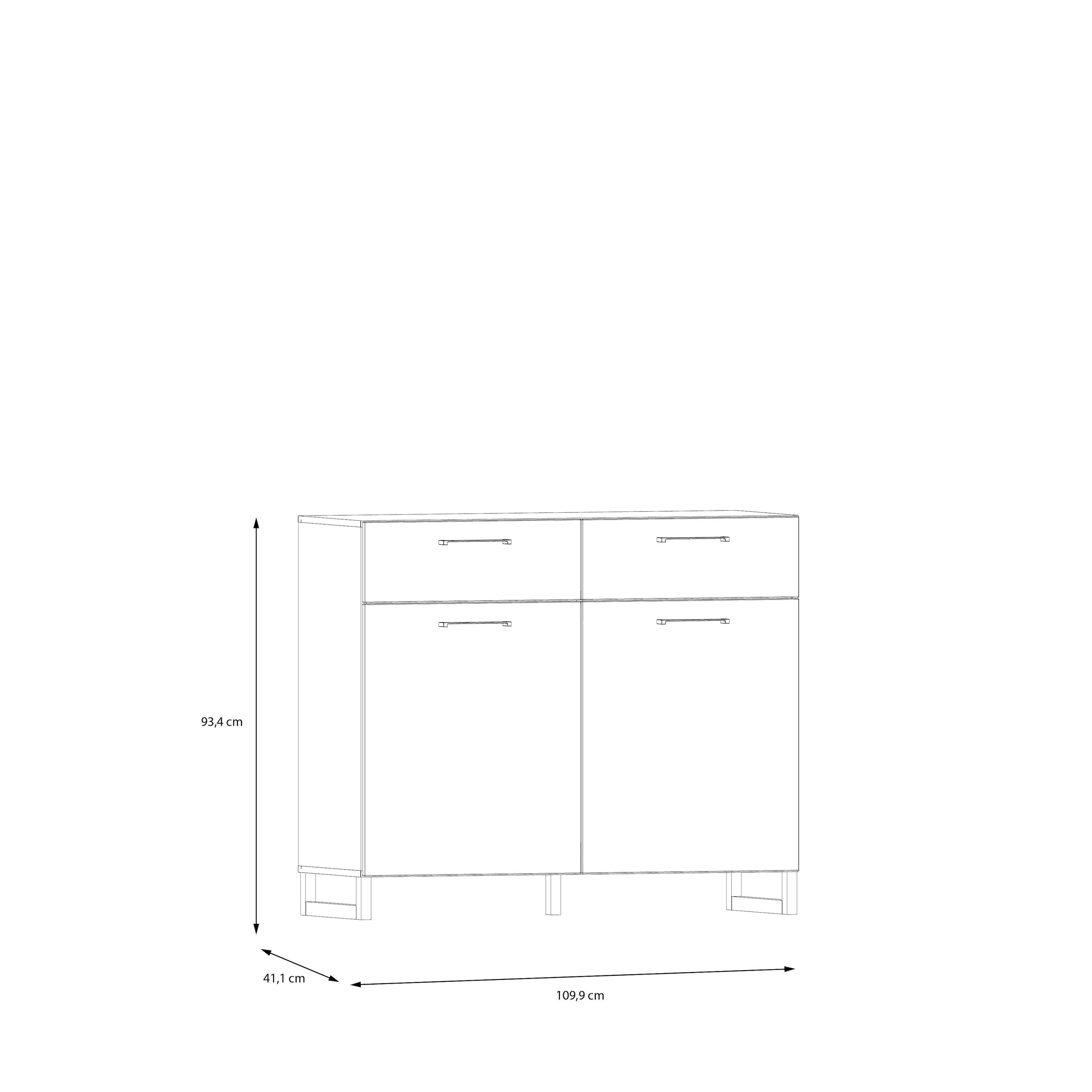 Sali 2 Door 2 Drawer Chest in Sage Green - image 8