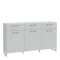 Sali 3 Door 3 Drawer Chest in Light Grey