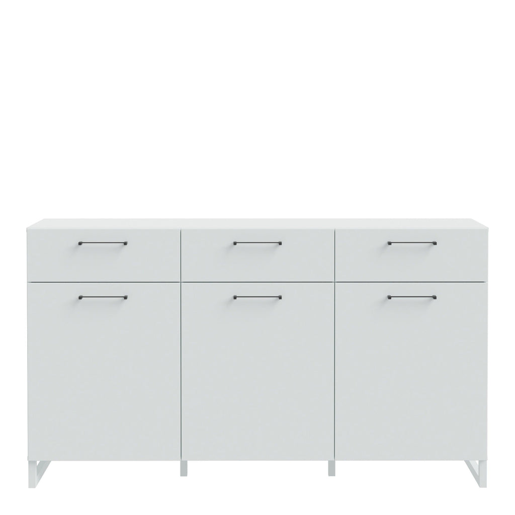 Sali 3 Door 3 Drawer Chest in Light Grey - image 2