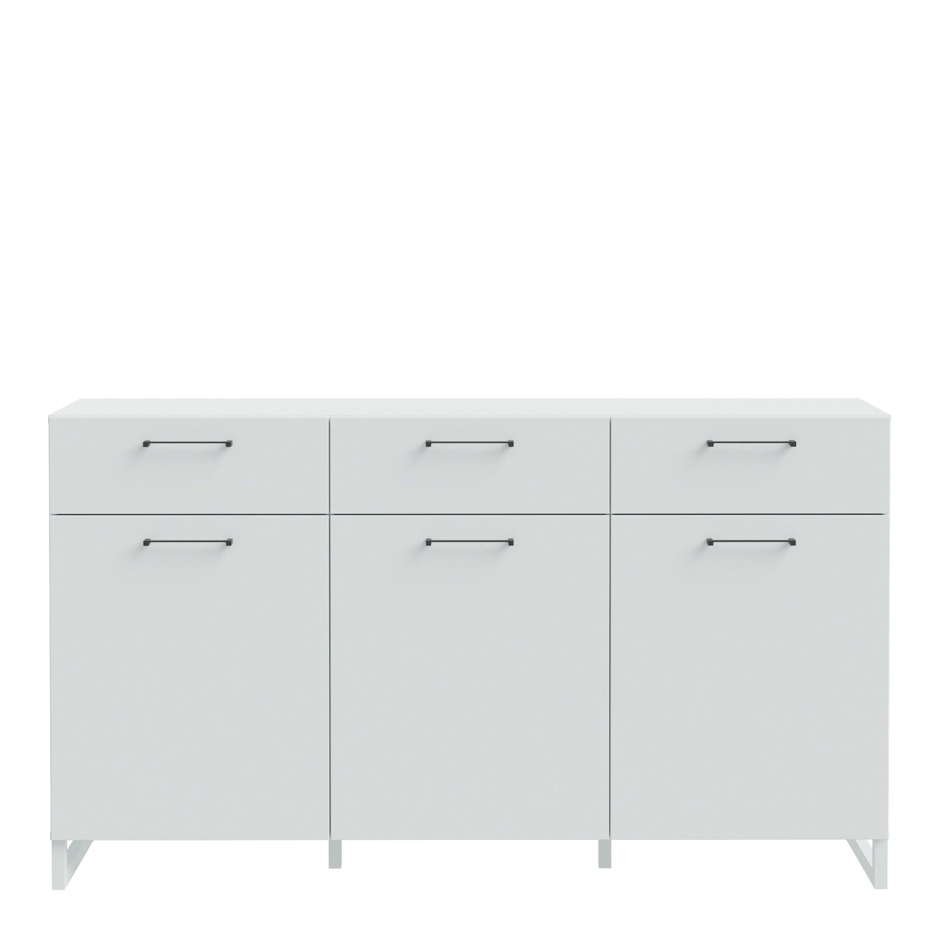 Sali 3 Door 3 Drawer Chest in Light Grey - image 2