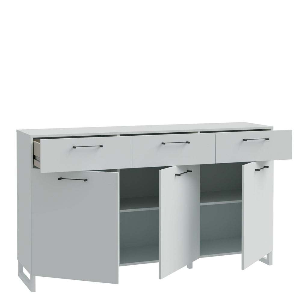Sali 3 Door 3 Drawer Chest in Light Grey - image 3