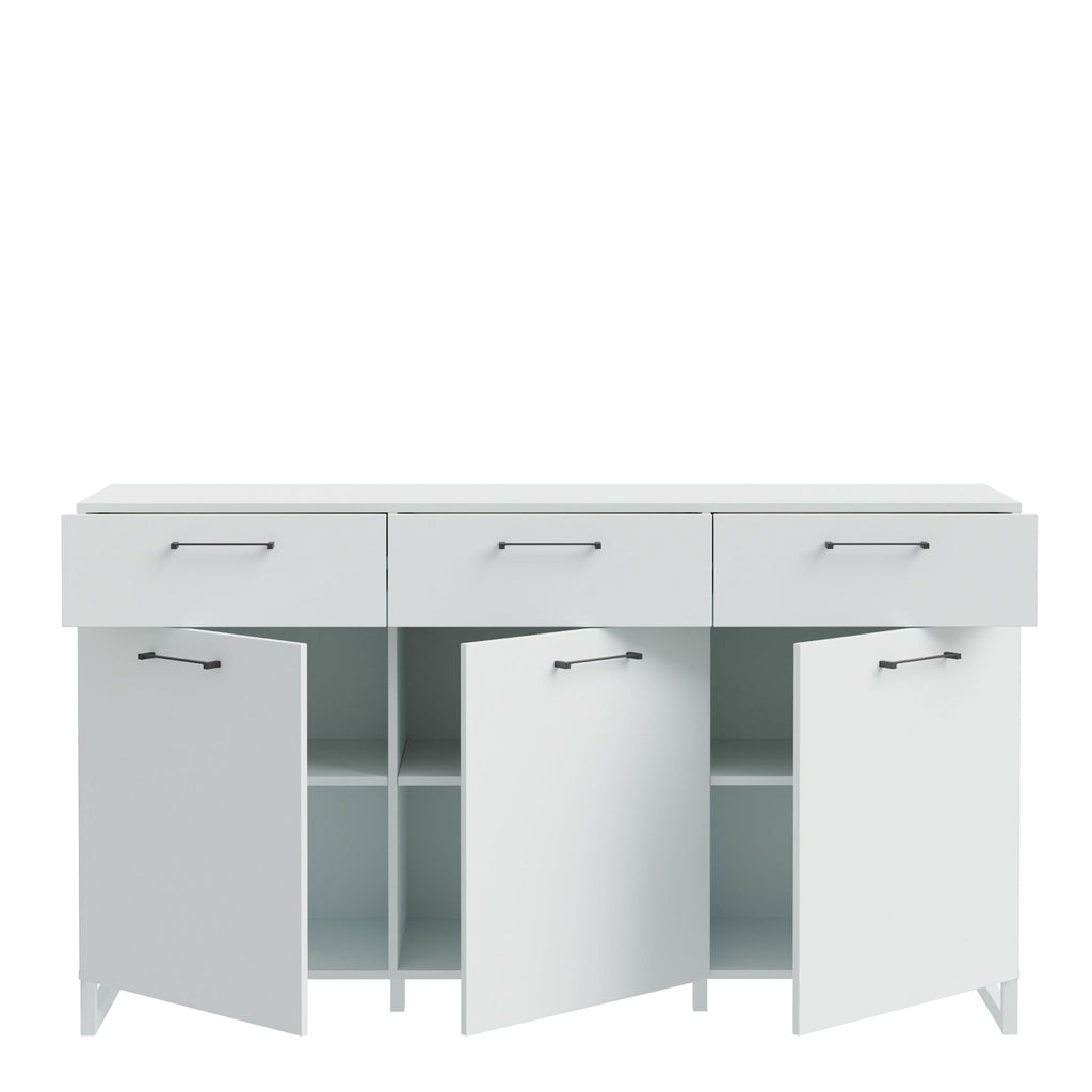 Sali 3 Door 3 Drawer Chest in Light Grey - image 4