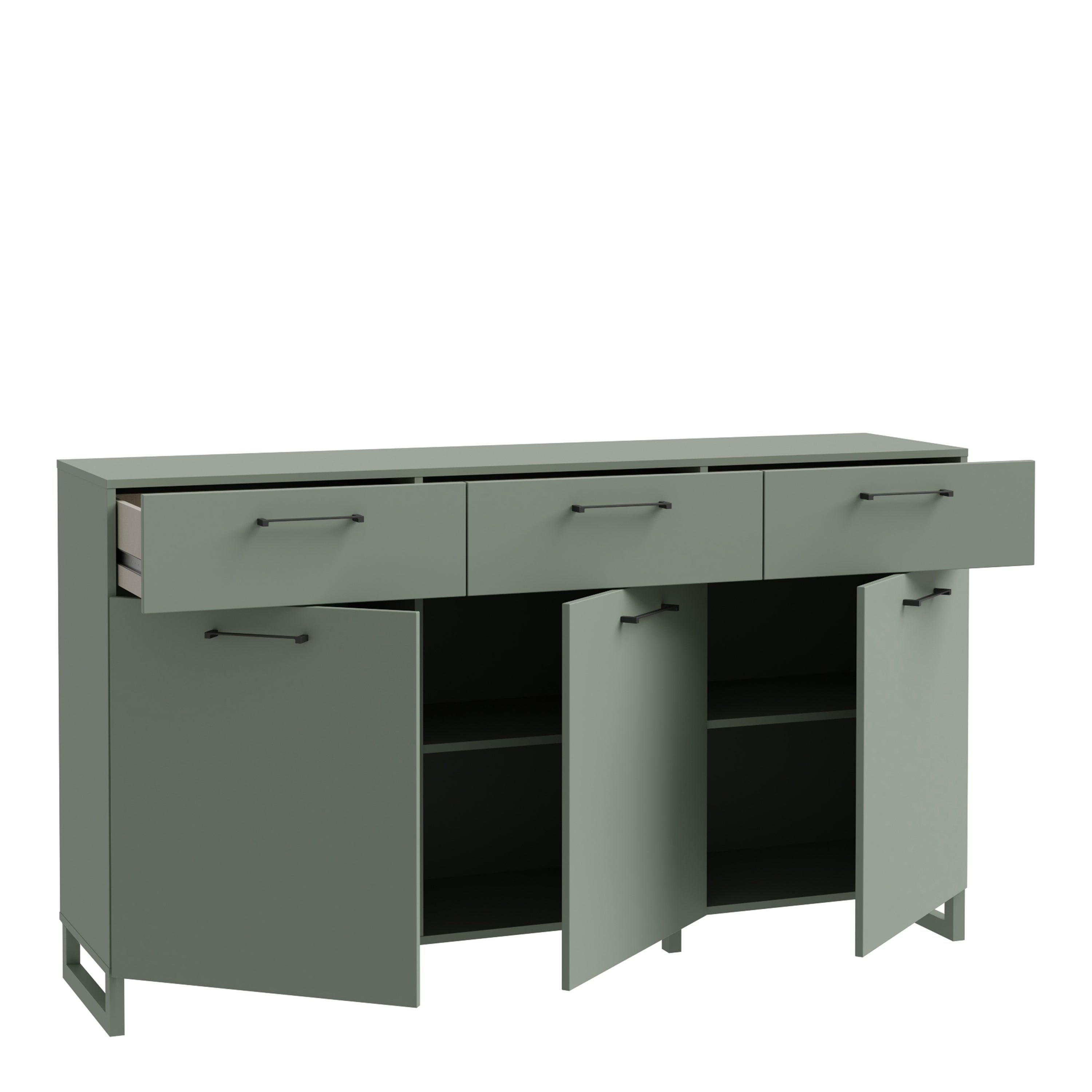 Sali 3 Door 3 Drawer Chest in Sage Green - image 3