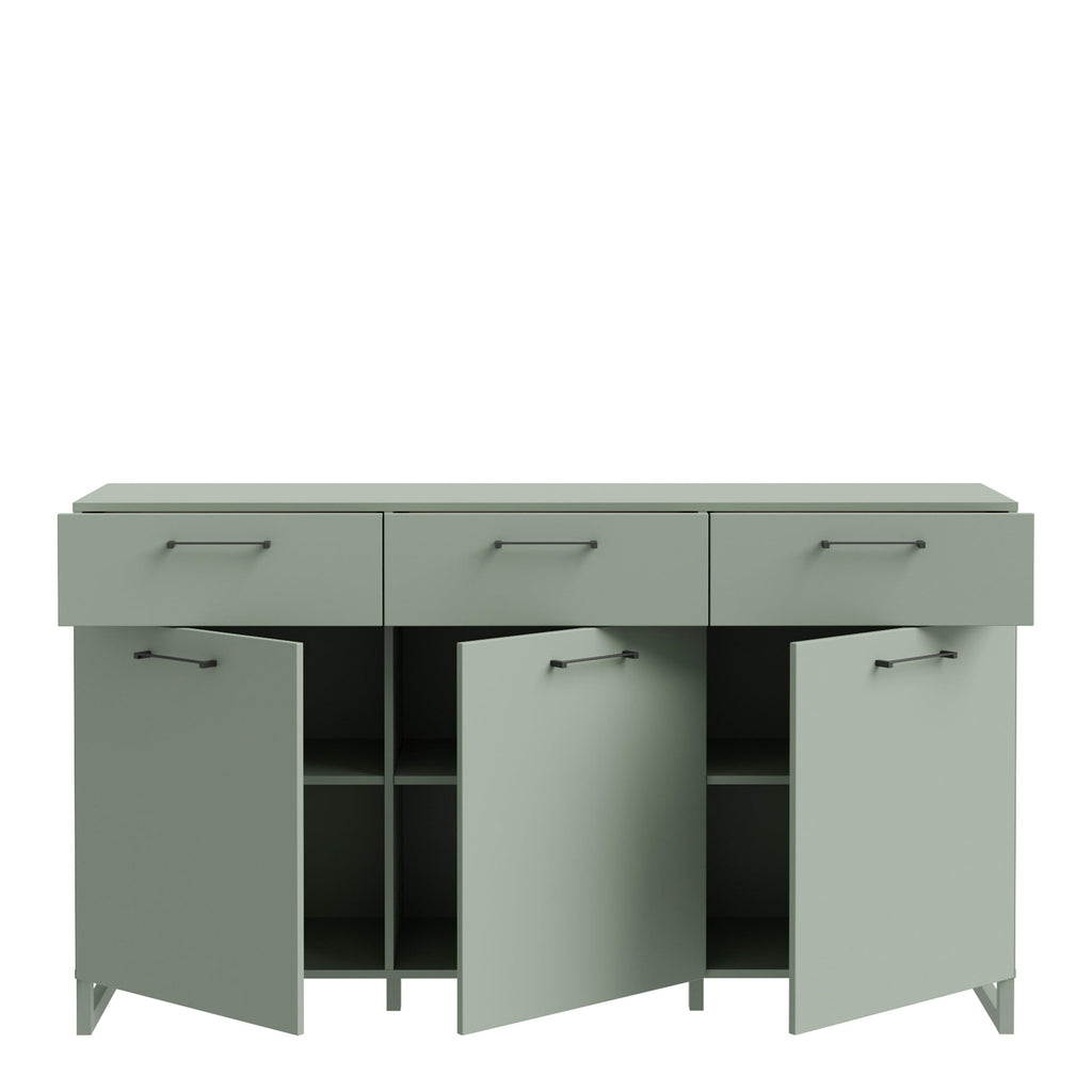 Sali 3 Door 3 Drawer Chest in Sage Green - image 4