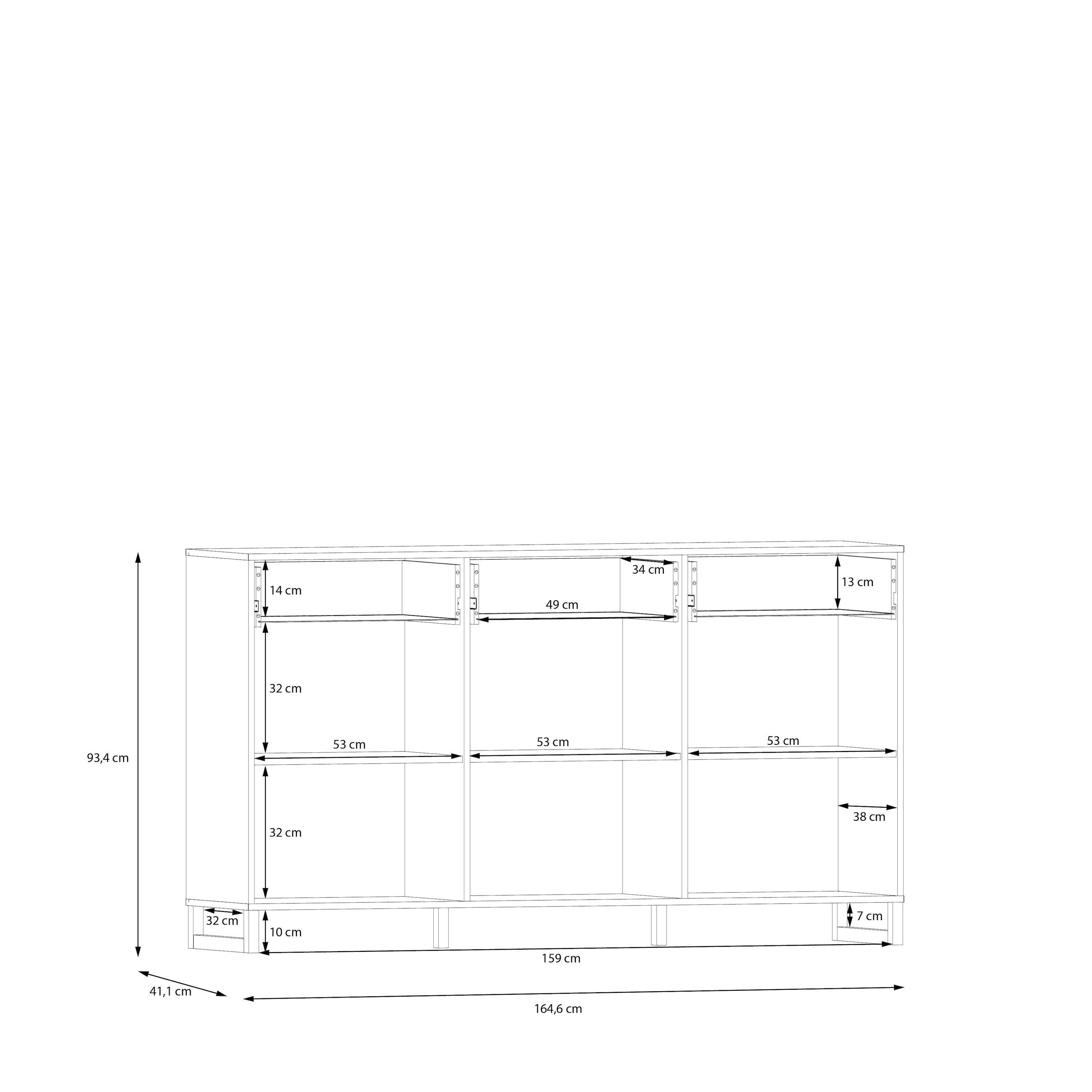 Sali 3 Door 3 Drawer Chest in Sage Green - image 9