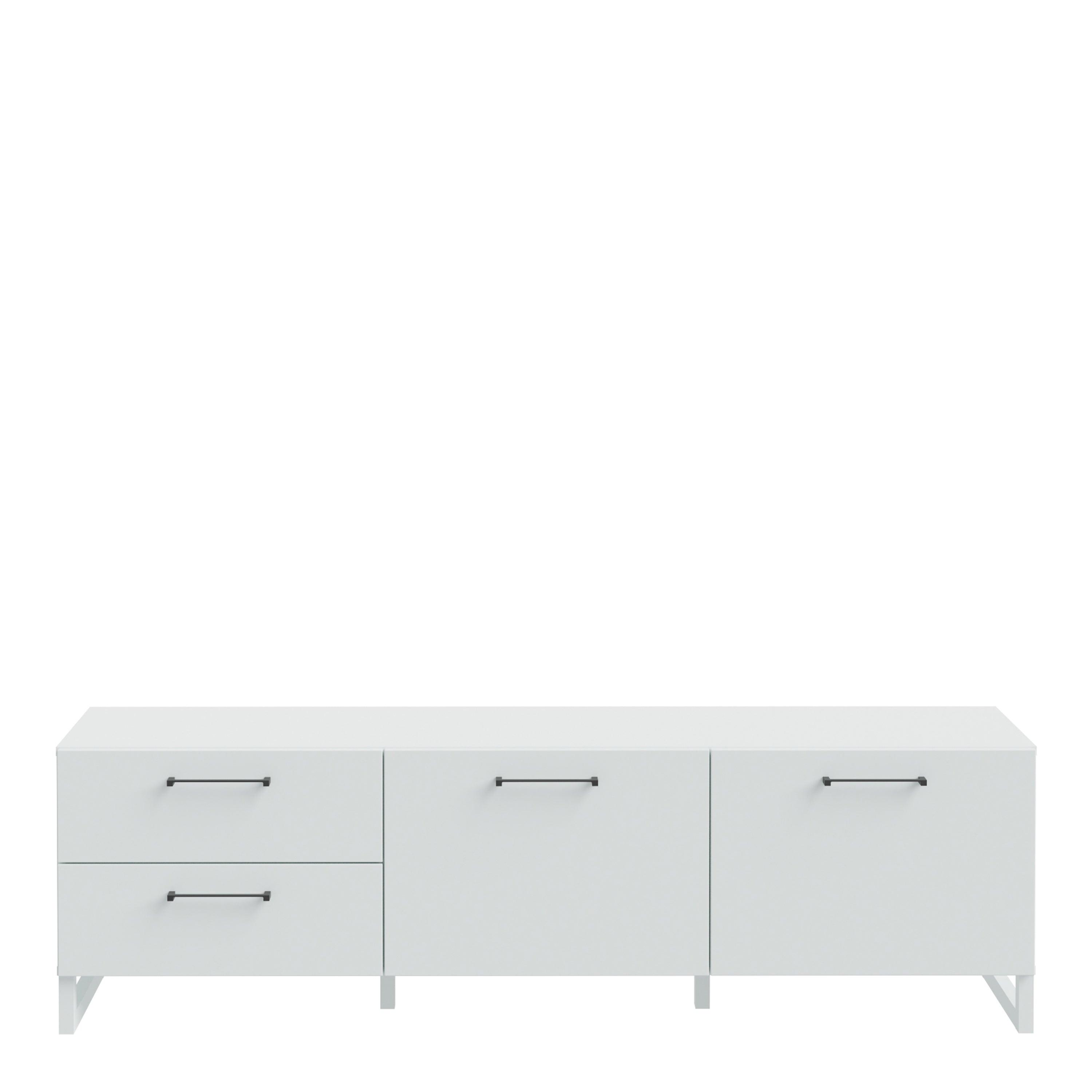 Sali 2 Door 2 Drawer TV Unit in Light Grey - image 2