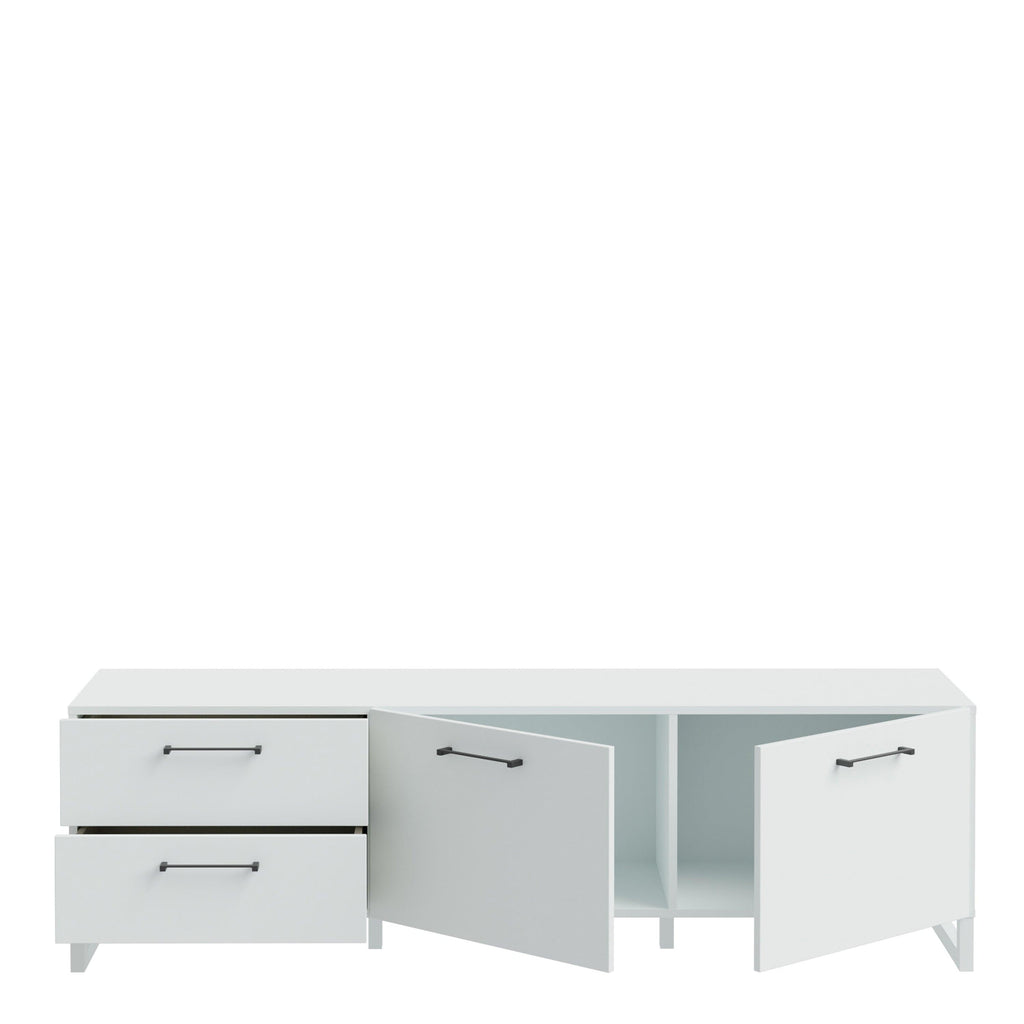 Sali 2 Door 2 Drawer TV Unit in Light Grey - image 4