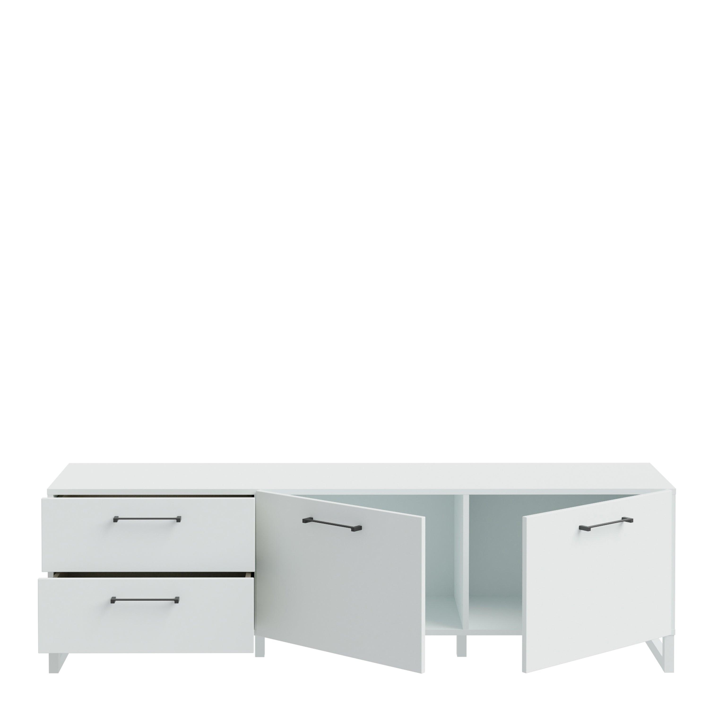 Sali 2 Door 2 Drawer TV Unit in Light Grey - image 4
