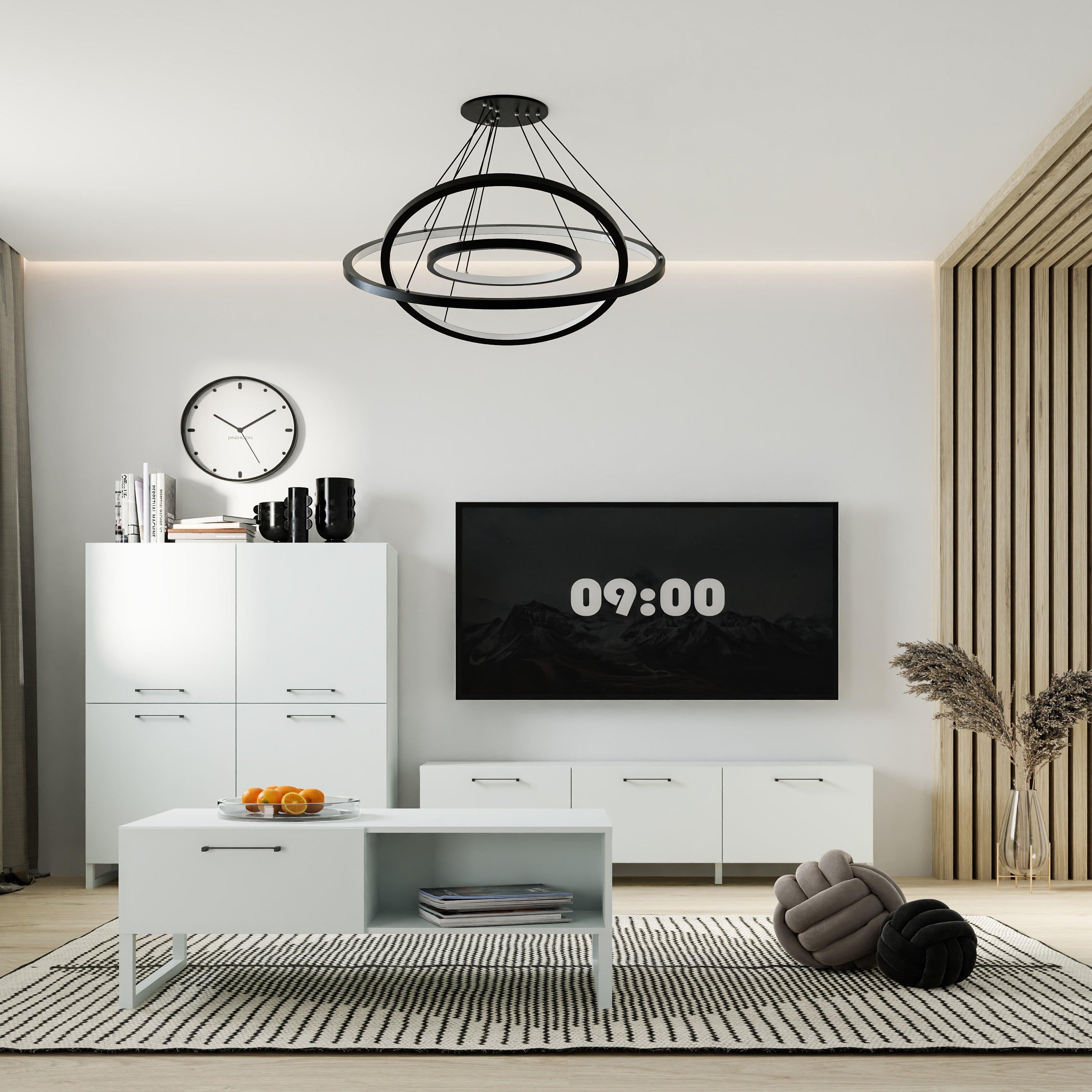 Sali 2 Door 2 Drawer TV Unit in Light Grey - image 5