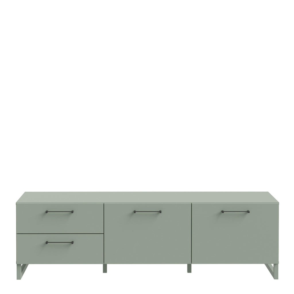 Sali 2 Door 2 Drawer TV Unit in Sage Green - image 2